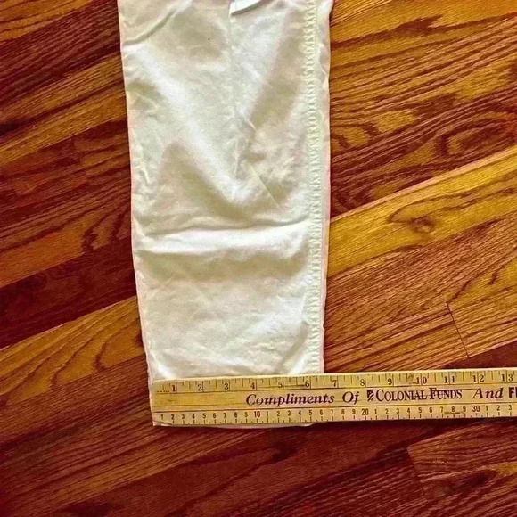 LOFT - MONROE SLIM WHITE CHINO PANTS - SIZE 4 - Picture 7 of 9